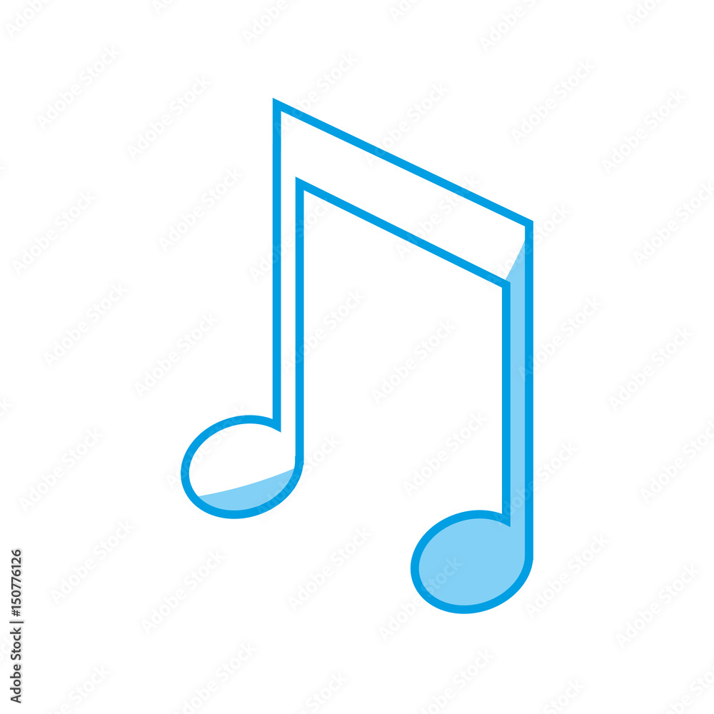 musical note icon over white background. vector illustration musical note icon over white background. vector illustration