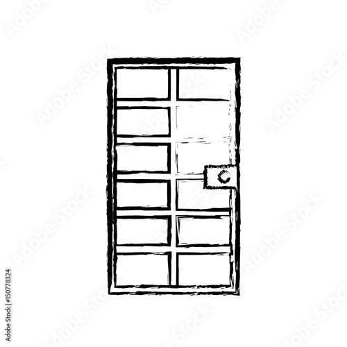 door icon over white background. vector illustration