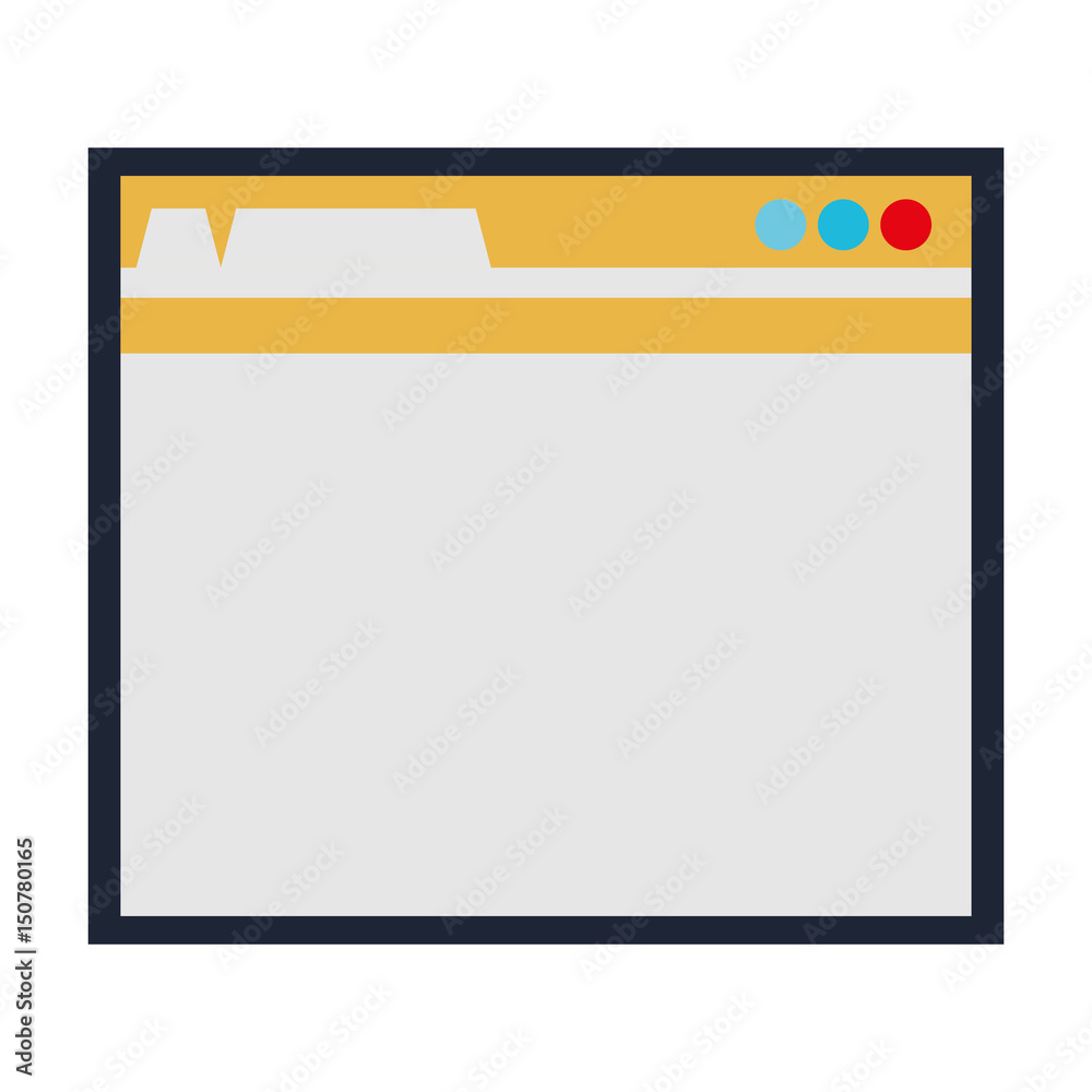 computer interface icon over white background. vector illustration