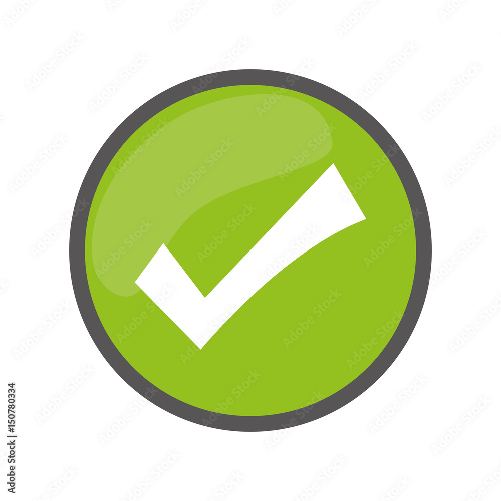 check mark icon over white background. vector illustration check mark icon over white background. vector illustration