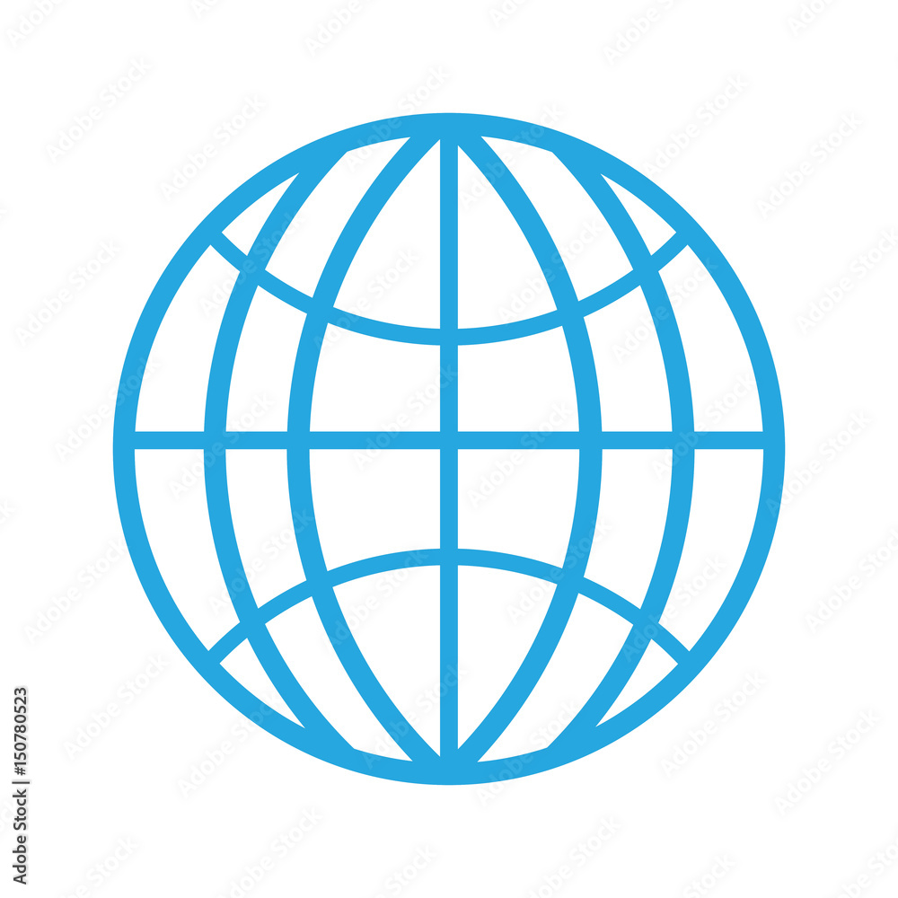 global sphere icon over white background. vector illustration global sphere icon over white background. vector illustration