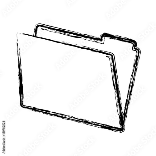 document folder icon over white background. vector illustration