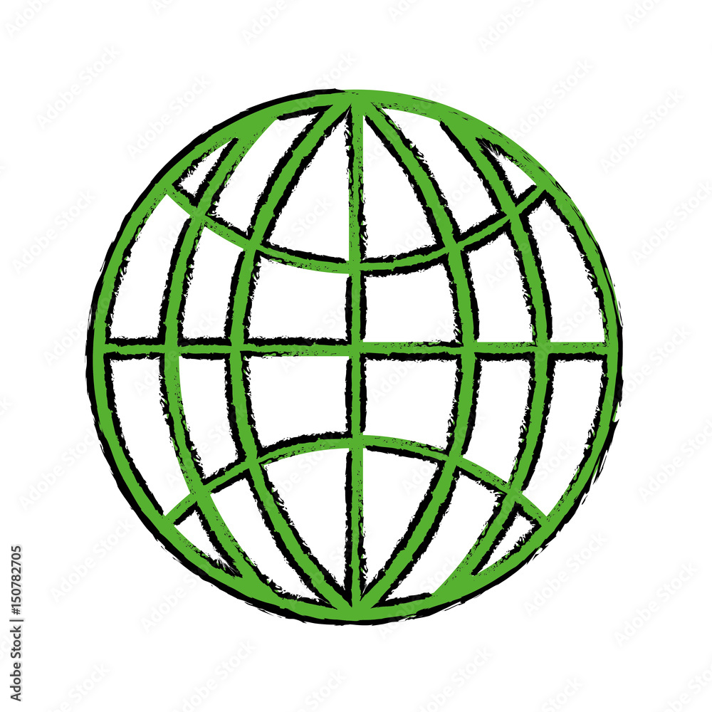 global sphere icon over white background. vector illustration global sphere icon over white background. vector illustration