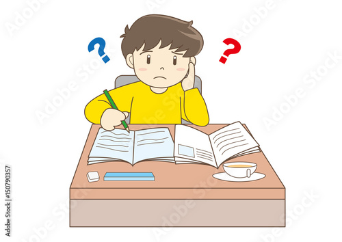 勉強する子供・疑問