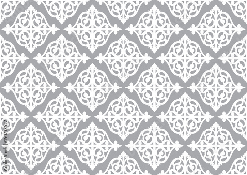Arabesque. Vintage abstract floral seamless pattern.