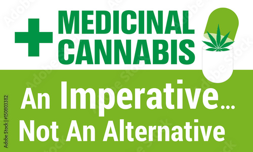 Medicinal cannabis poster for alternative healing 