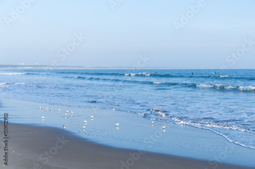 Sand beach and blue sky © leungchopan