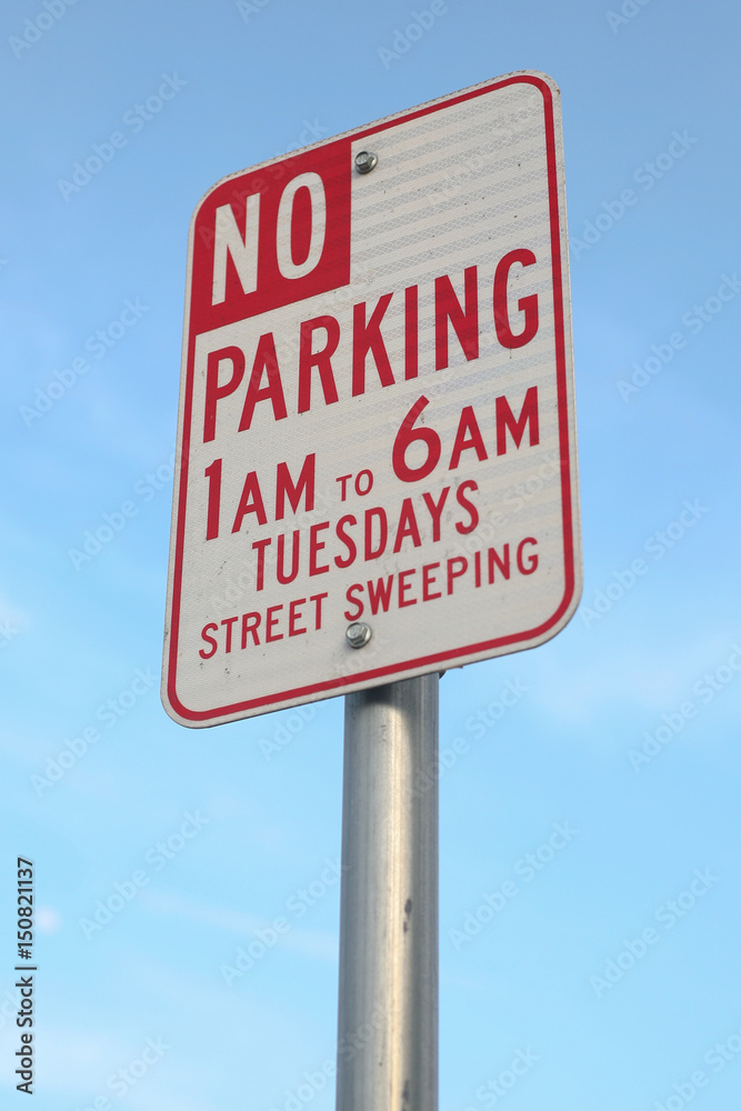 No parking sign