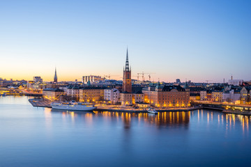 Keuken achterwand Stockholm Gamla Stan oude binnenstad bij nacht  © orpheus26