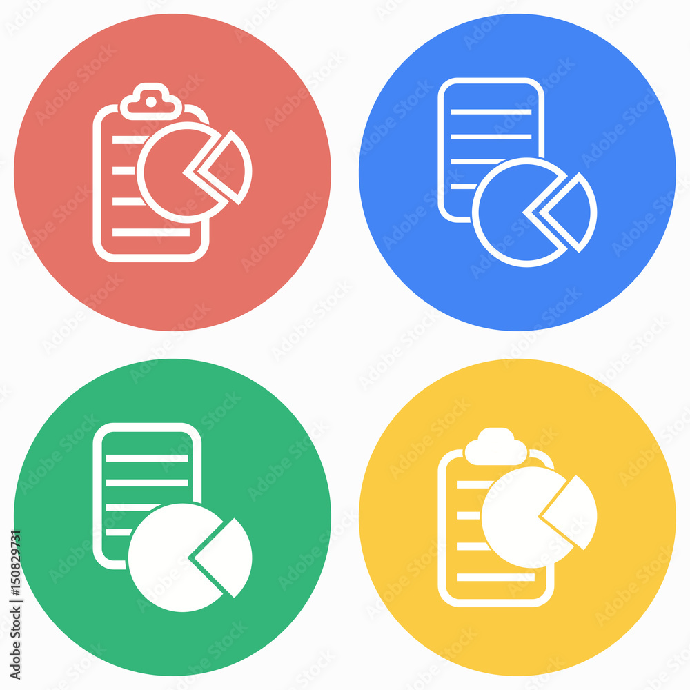 Business report icon set. Business report icon set.