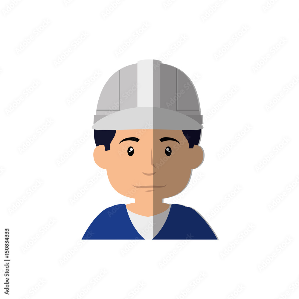 Worker man cartoon icon vector illustration graphic design