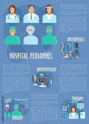 Medical vector hospital personnel doctors