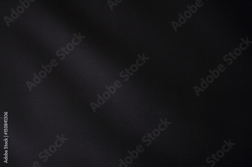 Black background texture of black fabric cloth.