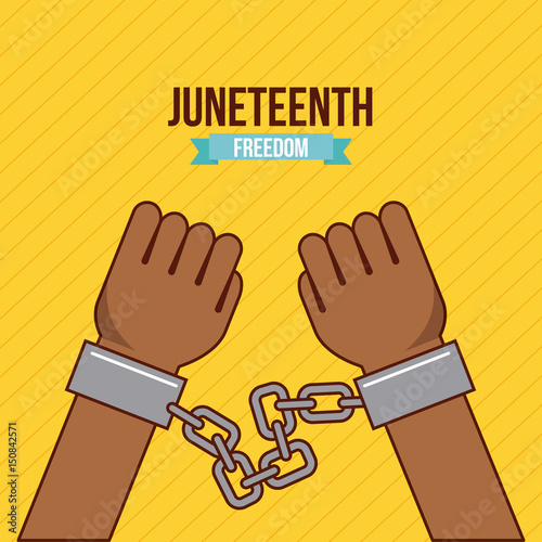 juneteenth freedom day  stop racism image vector illustration design 