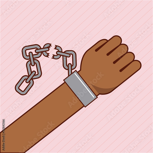 freedom stop racism image vector illustration design 