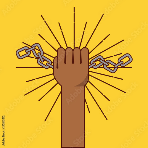 freedom stop racism image vector illustration design 