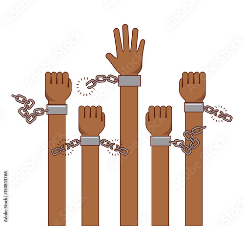 freedom stop racism image vector illustration design 