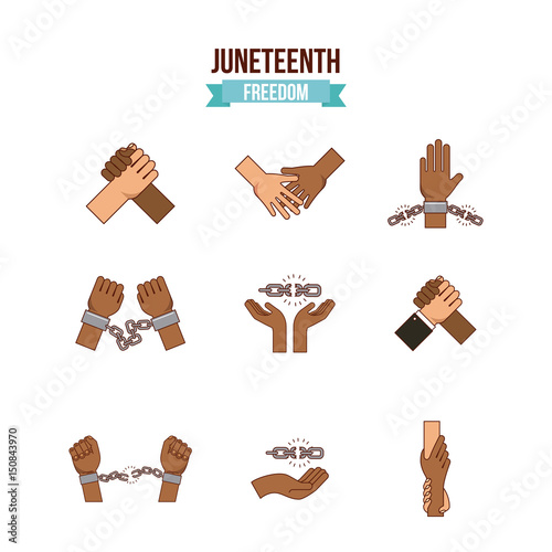 juneteenth freedom day  stop racism image vector illustration design 