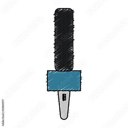 Journalism microphone isolated icon vector illustration design
