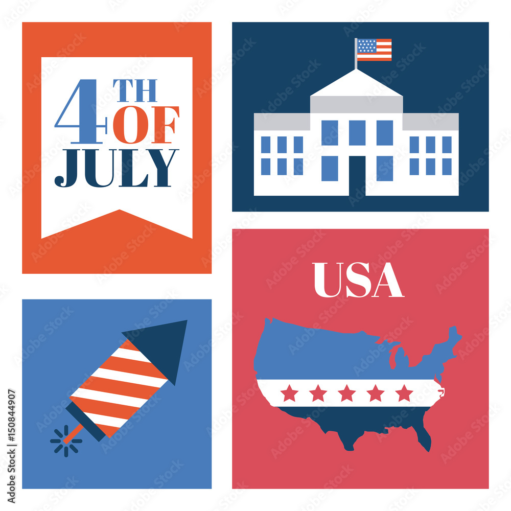 usa independence day related image vector illustration design usa independence day related image vector illustration design
