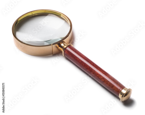 Magnifying glass isolated on white background