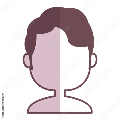 young man shirtless avatar character vector illustration design