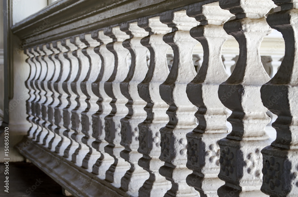 Fototapeta premium Ancient White Stone Baluster.
