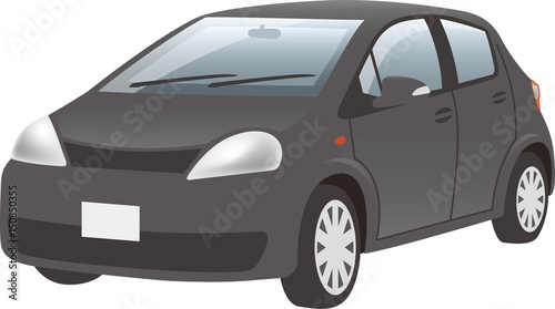 自動車　前斜め（黒）