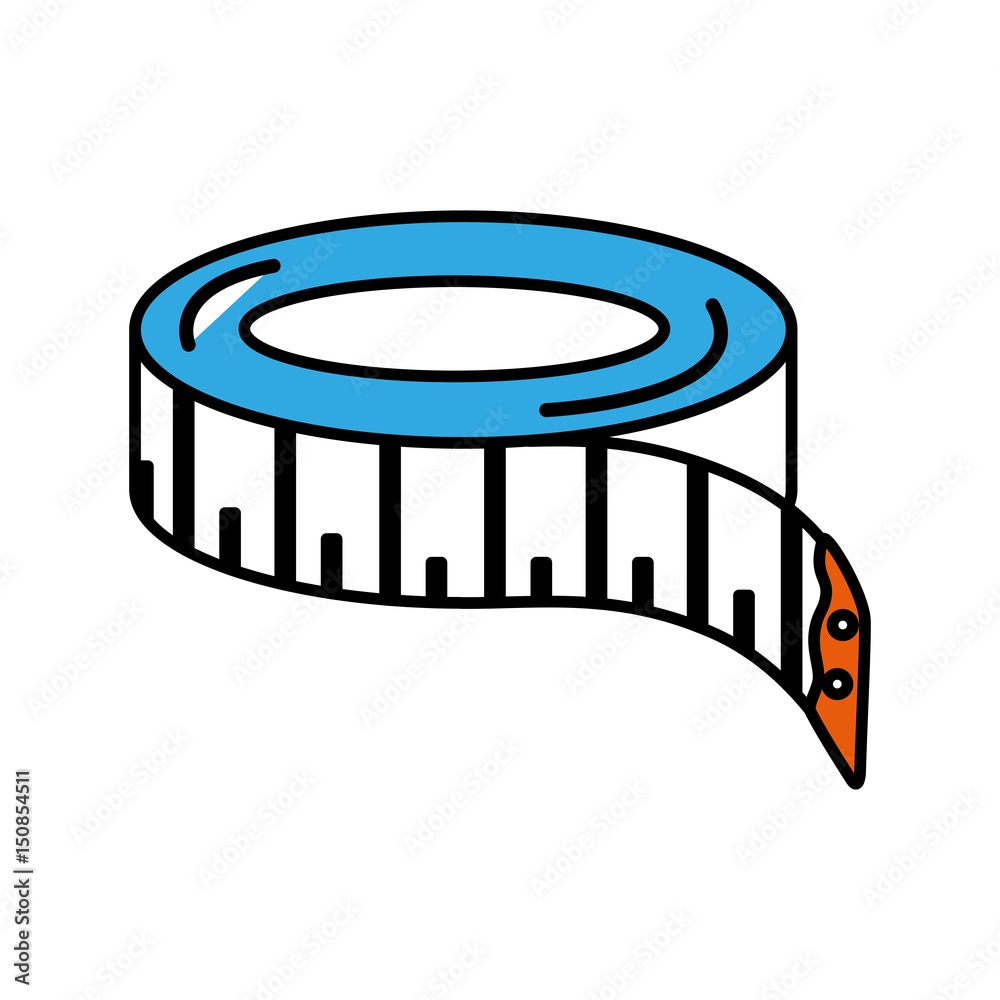 tape sewing measure icon vector illustration design