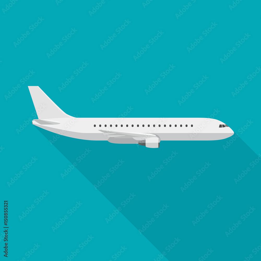 Obraz premium Airplane flat illustration