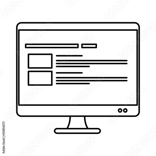 computer desktop isolated icon vector illustration design