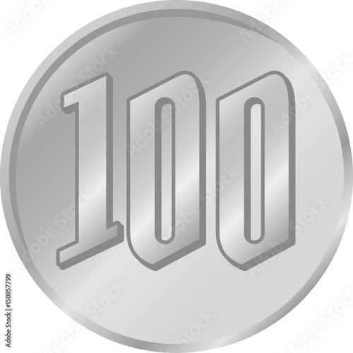 硬貨 100円 イメージイラスト Stock ベクター Adobe Stock