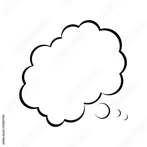 cartoon bubble comic speech chat cloud think vector illustration design