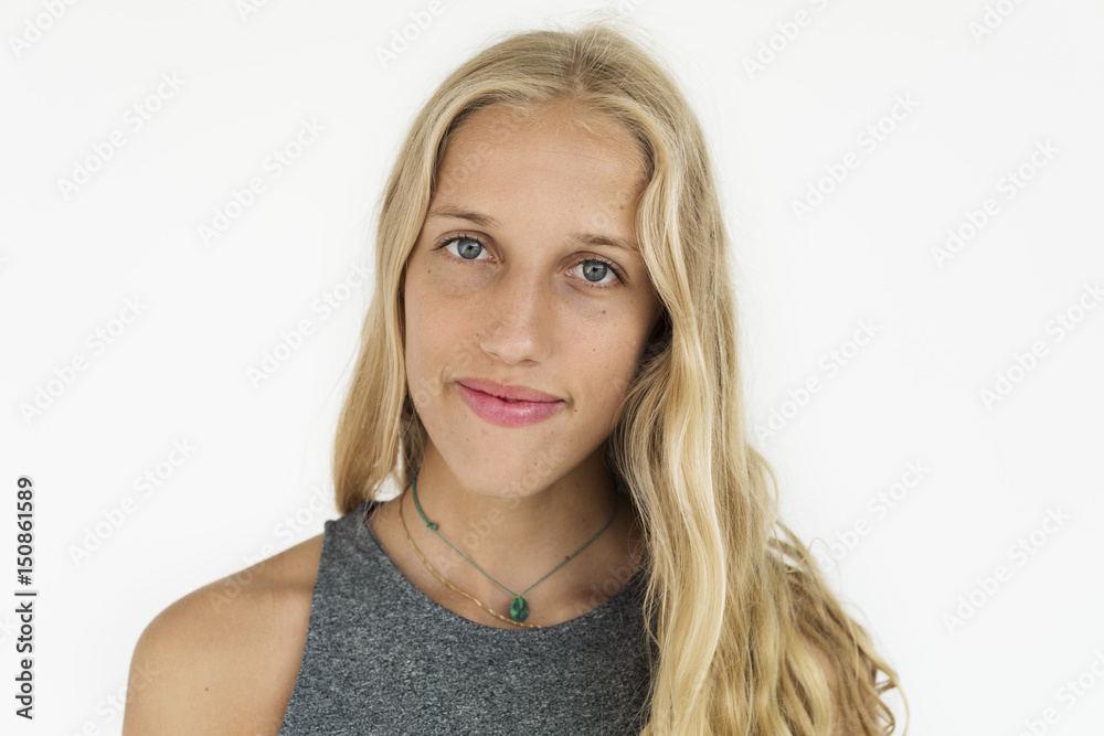 Caucasian Woman Cheerful Portrait Concept Caucasian Woman Cheerful Portrait Concept