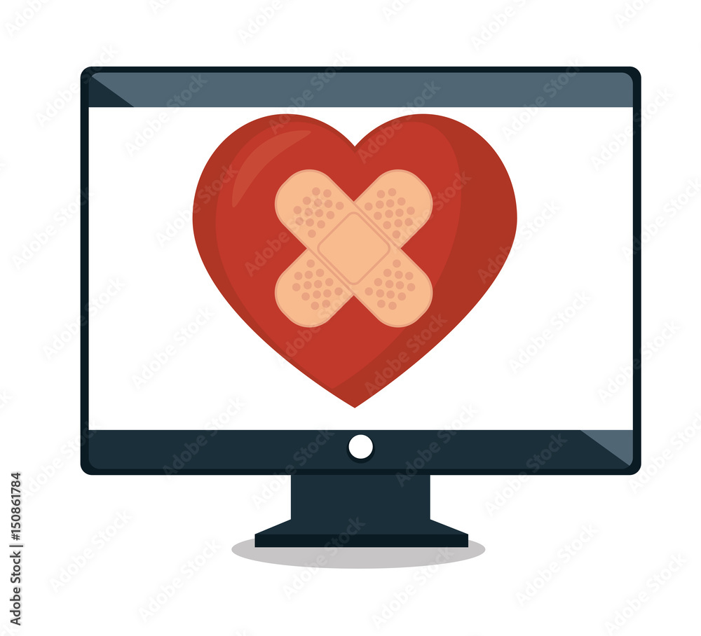 digital healthcare technology icon vector illustration design