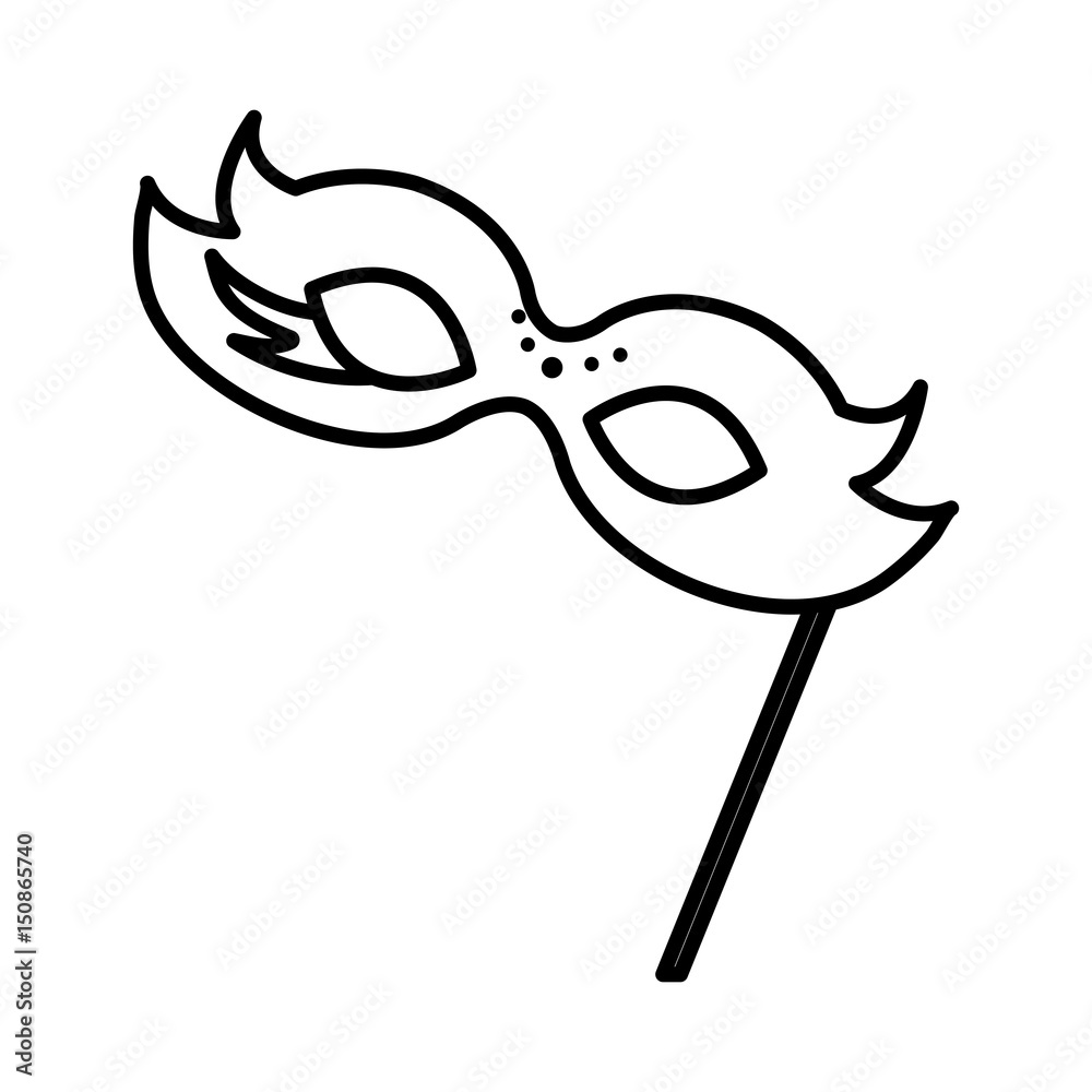 Carnival mask isolated icon vector illustration design