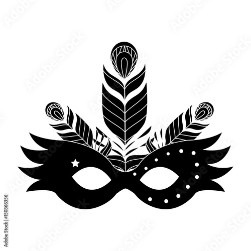 Carnival mask isolated icon vector illustration design