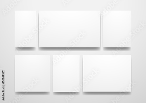 Picture frame for presentation of your paints or photos, vector background