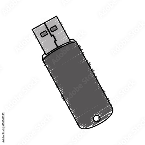 usb memory isolated icon vector illustration design