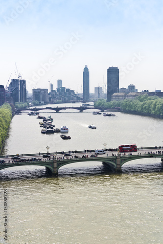Thames and westminster bridge, London