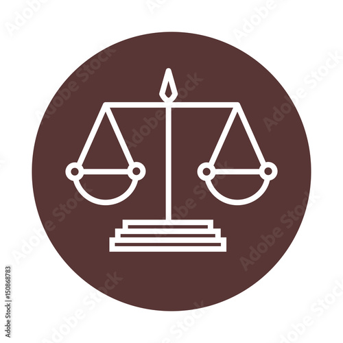 scale justice isolated icon vector illustration design