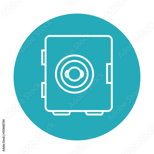 safe money box isolated icon vector illustration design