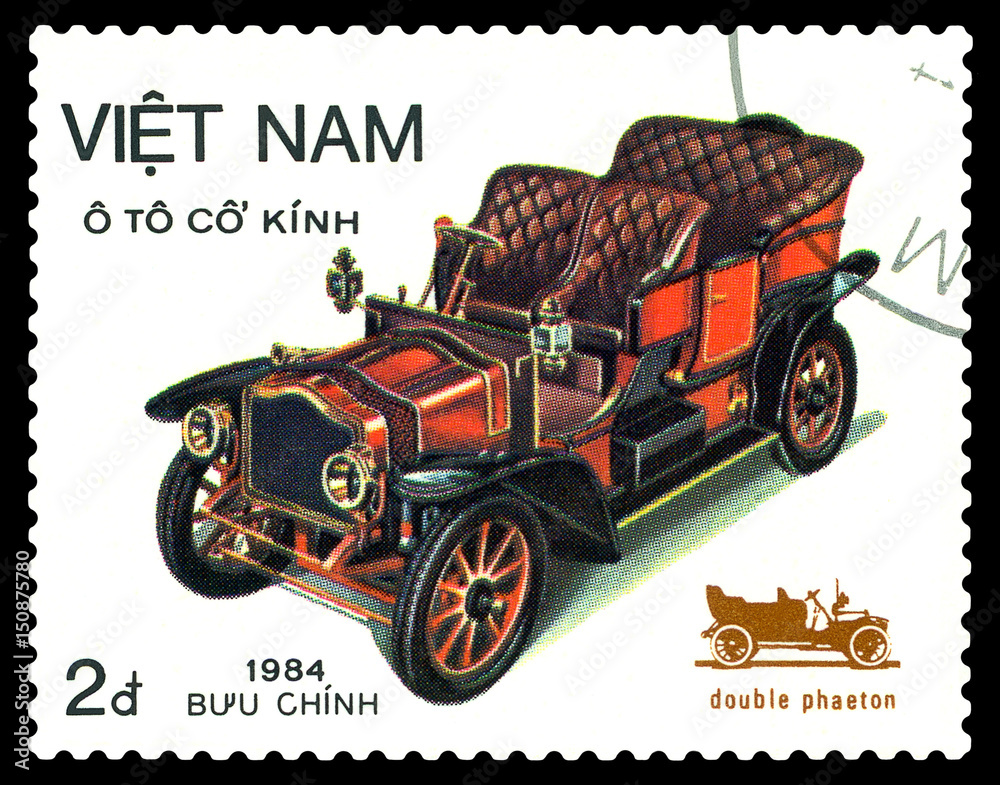 Postage stamp.  Car Double phaeton.