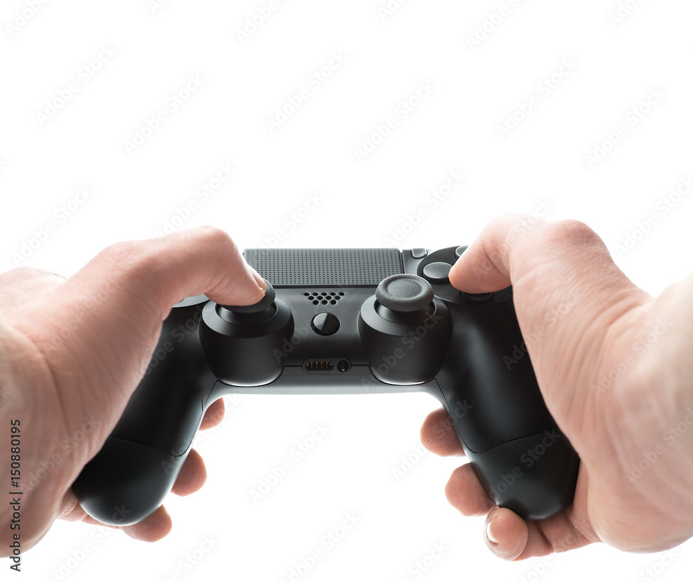 Hands with a gamepad Hands with a gamepad