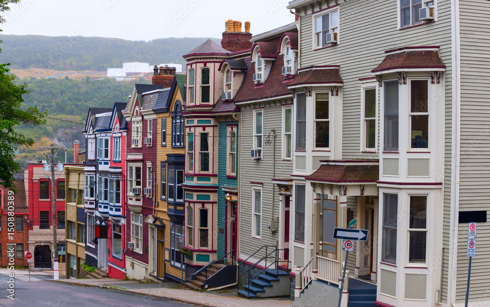 Colorful houses in St. John's, Newfoundland