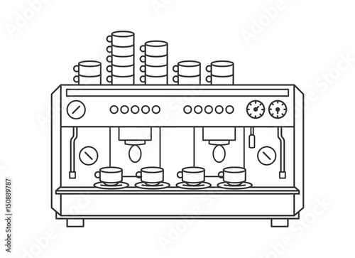 Coffee machine illustration 
