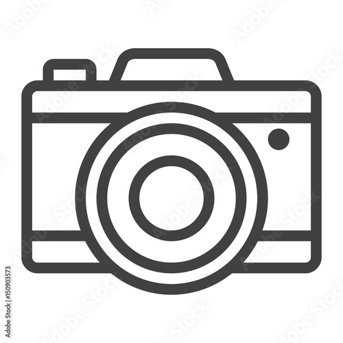 Camera line icon, Travel and tourism, vector graphics, a linear pattern on a white background, eps 10.