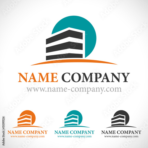 logo entreprise btp industrie lourde construction 