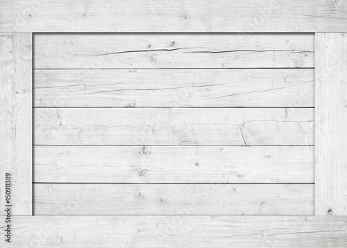 Side of white wooden crate, box, wall or frame