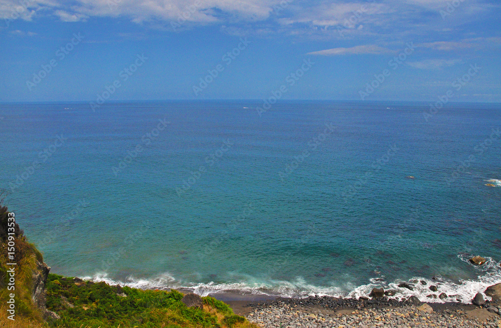 Views of the Atlantic ocean from a cliff
